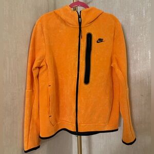 Nike Tech Fleece Orange Zip-Up Hoodie